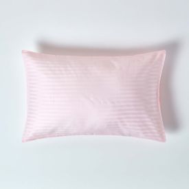 Pink Egyptian Cotton Satin Stripe Housewife Pillowcase 330 TC