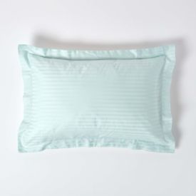 Blue Egyptian Cotton Satin Stripe Oxford Pillowcase 330 TC 