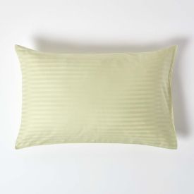 Sage Green Egyptian Cotton Satin Stripe Housewife Pillowcase 330 TC