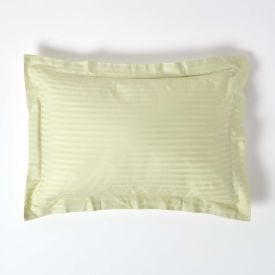 Sage Green Egyptian Cotton Satin Stripe Oxford Pillowcase 330 TC 