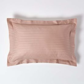 Taupe Beige Egyptian Cotton Satin Stripe Oxford Pillowcase 330 TC 