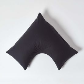 Black Egyptian Cotton V Shaped Pillowcase 200 TC 