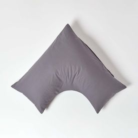 Dark Grey Egyptian Cotton V Shaped Pillowcase 200 TC 