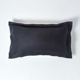 Black Egyptian Cotton Ultrasoft King Size Oxford Pillowcase 330 TC