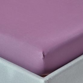 Grape Egyptian Cotton Deep Fitted Sheet 200 TC