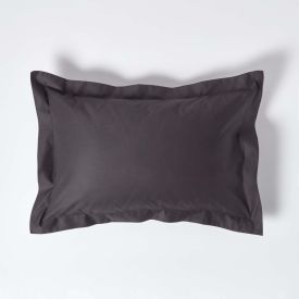 Dark Charcoal Grey Egyptian Cotton Oxford Pillowcase 1000 TC