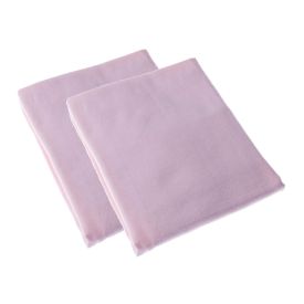 Pink Brushed Cotton Cot Flat Sheet Pair 100% Cotton, 100 x 150 cm
