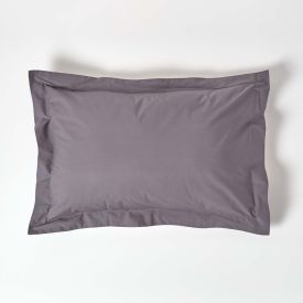Dark Grey Egyptian Cotton Oxford Pillowcase 200 TC, Standard