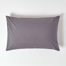 Dark Grey Egyptian Cotton Housewife Pillowcase 200 TC, Standard 
