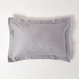 Grey Egyptian Cotton Satin Stripe Oxford Pillowcase 330 TC