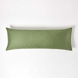 Moss Green Organic Cotton Housewife Pillowcase 400 TC, Body Pillowcase