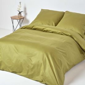 Olive Green European Size Egyptian Cotton Duvet Cover Set, 1000 TC 