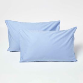 Blue Cotton Kids Pillowcases 40 x 60 cm 200 Thread Count, 2 Pack 