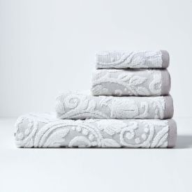 Damask Turkish Cotton 600 GSM Towel, Beige