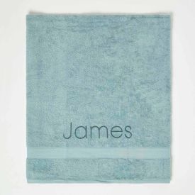 Turkish Cotton Sea Green Personalised Embroidered Towel