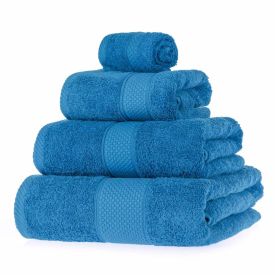 Turkish Cotton Cobalt Blue Bath Towel Set