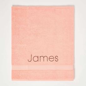 Turkish Cotton Peach Personalised Embroidered Towel