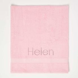 Turkish Cotton Pink Personalised Embroidered Towel