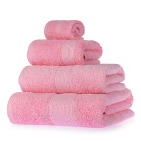 Turkish Cotton Pink Bath Towel Set