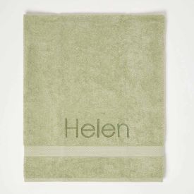 Turkish Cotton Sage Green Personalised Embroidered Towel
