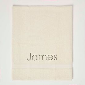 Turkish Cotton Cream Personalised Embroidered Towel