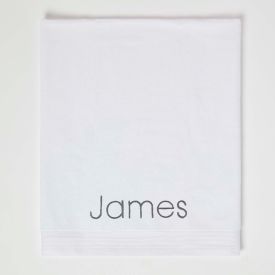 Supreme White Egyptian Cotton Personalised Embroidered Towel 700 GSM
