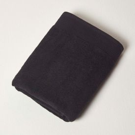 Black 100% Combed Egyptian Cotton Bath Towel 700 GSM