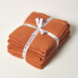 Burnt Orange 100% Combed Egyptian Cotton Towel Bale Set 500 GSM