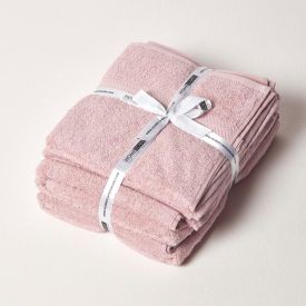 Blush Pink 100% Combed Egyptian Cotton Towel Bale Set 500 GSM