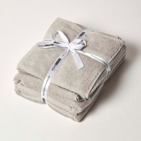 Light Grey 100% Combed Egyptian Cotton Towel Bale Set 500 GSM