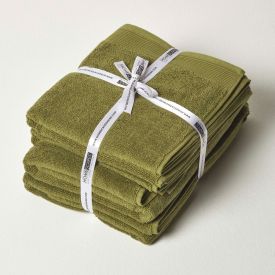 Moss Green 100% Combed Egyptian Cotton Towel Bale Set 700 GSM