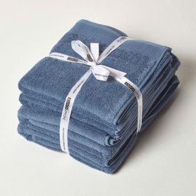 Denim Blue 100% Combed Egyptian Cotton Towel Bale Set 700 GSM