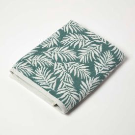 Green Botanical Pattern 100% Cotton Towel