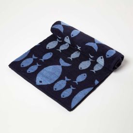 Blue Fish 100% Recycled Cotton Beach Towel