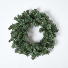 Plain Artificial Green Christmas Wreath, 18 Inches