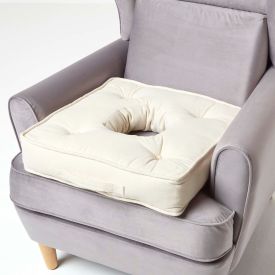 Cream Pressure Relief Armchair Booster Cushion 