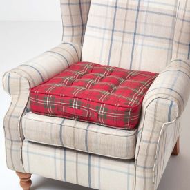 Edward Tartan Cotton Armchair Booster Cushion