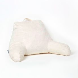 Natural Reading Pillow Memory Foam Filling & Velvet Cover, Large