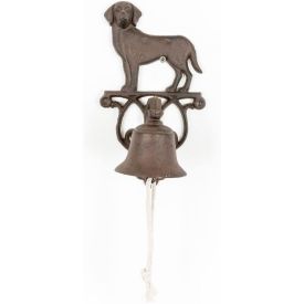 Brown Cast Iron Standing Dog Traditional Hanging Doorbell