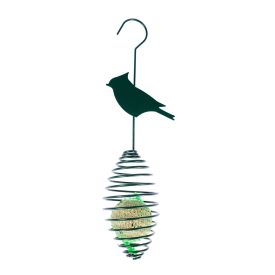 Metal Spring Bird Feeder with Bird Decoration, Chaffinch