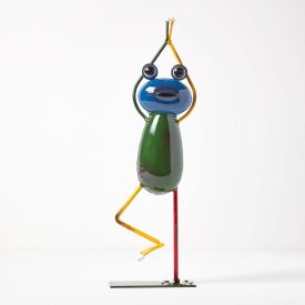 Metal ‘Tree Pose’ Yoga Frog, 43 cm Tall