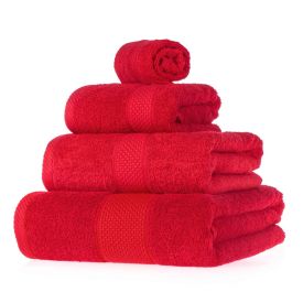Turkish Cotton Red Bath Towel Set