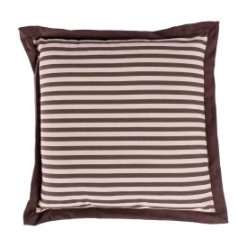 Chocolate and Beige Striped Seat Pad