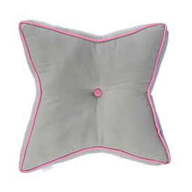 Grey and Pink Star Floor Cushion 