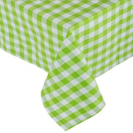 Green Block Check Tablecloth