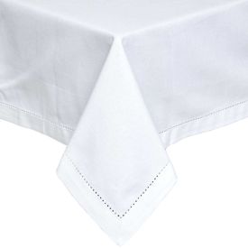 Plain Cotton White Tablecloth
