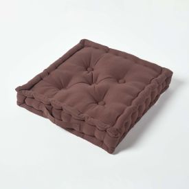 Cotton Chocolate Brown Floor Cushion