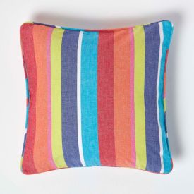 Cotton Multi Coloured Stripe Cushion Cover
