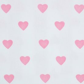 Pure Cotton Pink Heart Fabric 150cm Wide