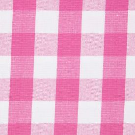 Cotton Block Check Pink Gingham Fabric 150cm Wide